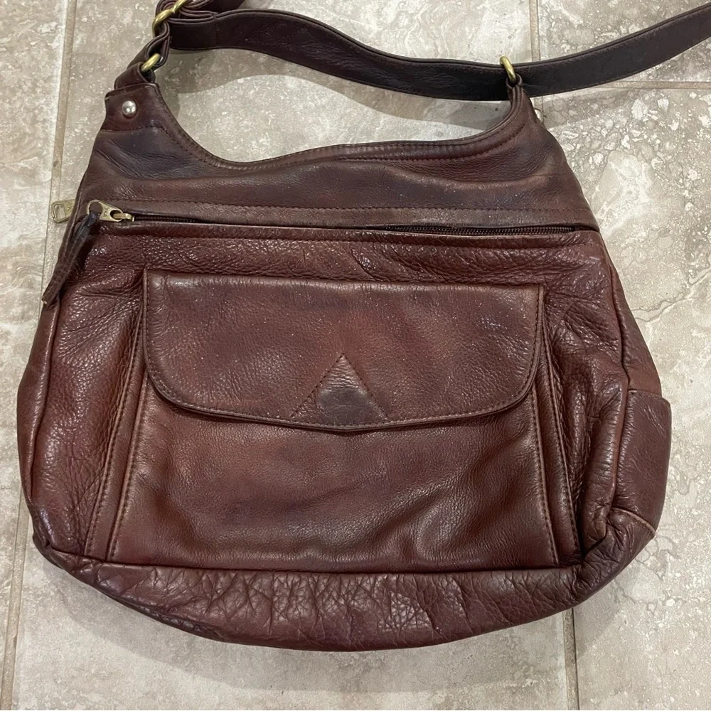 Coronado Brown Leather Hobo Bag‎